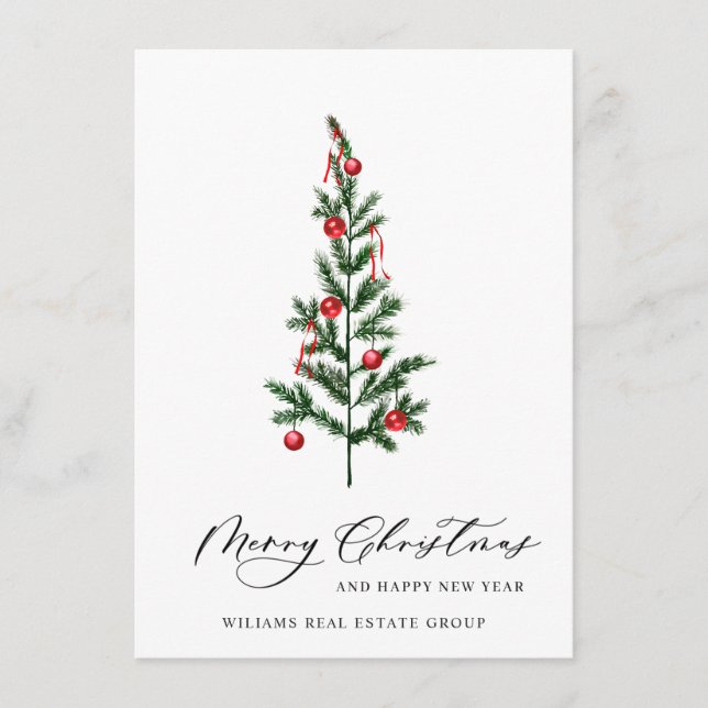 Cartes Pour Fêtes Annuelles Elégant Pine Tree Noël Accueil d'entreprise (Devant)