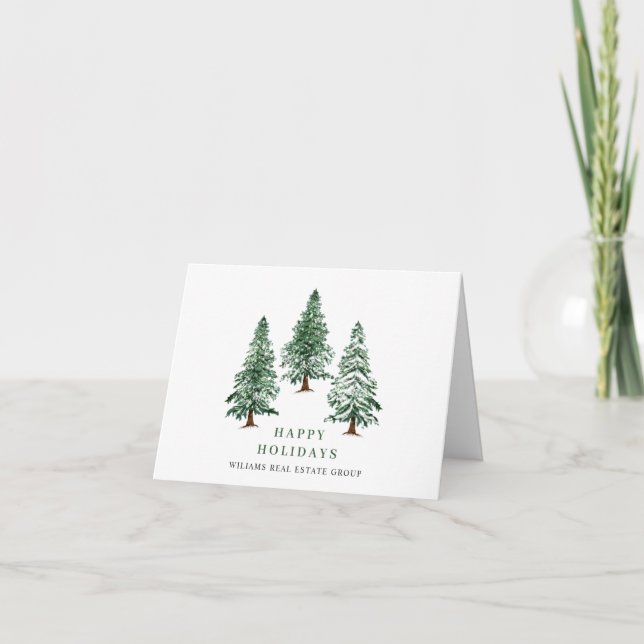 Cartes Pour Fêtes Annuelles Elégant Pine Tree Noël Accueil d'entreprise (Devant)