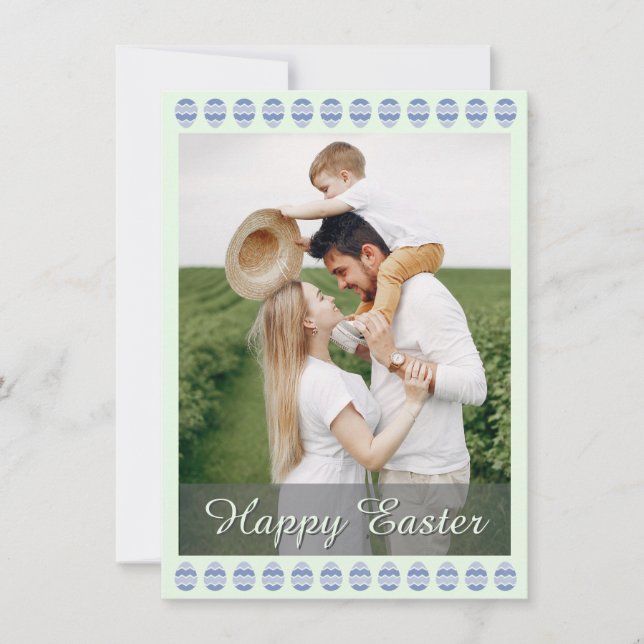 Cartes Pour Fêtes Annuelles Elegant Pretty Pastel Chic Photo Happy Easter Eggs (Devant)