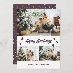 Cartes Pour Fêtes Annuelles Elégant Purple Gold Happy Howlidays Photo