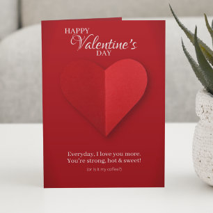 Cartes Pour Fêtes Annuelles Elégant Red Heart Cheeky Valentine's Day Card