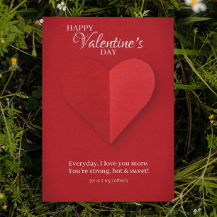 Cartes Pour Fêtes Annuelles Elégant Red Heart Cheeky Valentine's Day Card