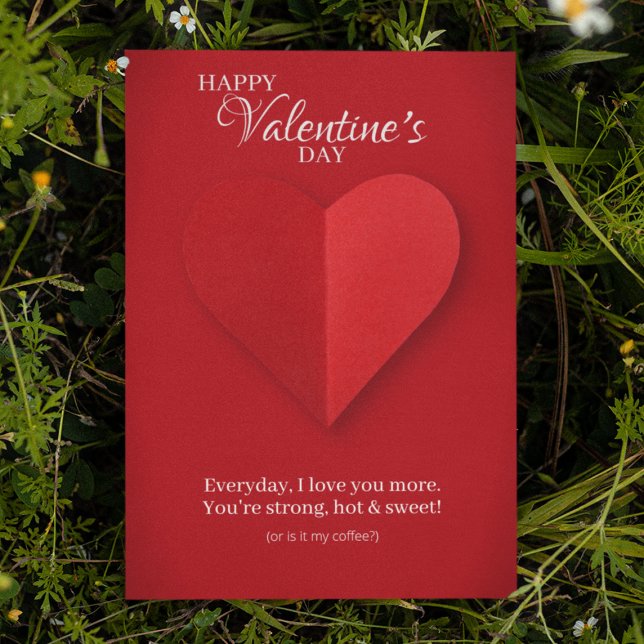 Cartes Pour Fêtes Annuelles Elégant Red Heart Cheeky Valentine's Day Card (Créateur téléchargé)