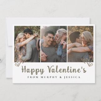 Cartes Pour Fêtes Annuelles Elegant Red Hearts Happy Valentine's Day 3 Photo