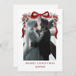 Cartes Pour Fêtes Annuelles Elegant RedMerry Christmas Letterpress Photo Cards
