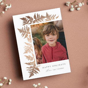 Cartes Pour Fêtes Annuelles Elégant Rose Gold Garland 2 Photo Noël