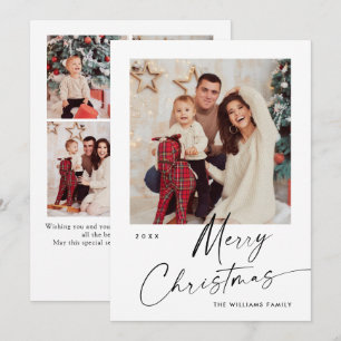 Cartes Pour Fêtes Annuelles Élégant salut minimaliste de Noël 5 Photo