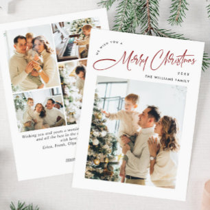 Cartes Pour Fêtes Annuelles Élégant salut minimaliste de Noël 5 Photo