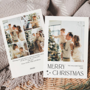 Cartes Pour Fêtes Annuelles Élégant salut minimaliste de Noël 5 Photo