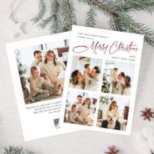 Cartes Pour Fêtes Annuelles Élégant salut minimaliste de Noël 5 Photo
