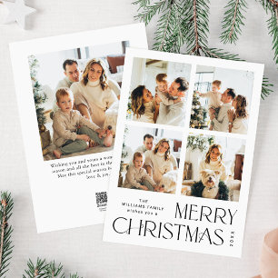 Cartes Pour Fêtes Annuelles Élégant salut minimaliste de Noël 5 Photo