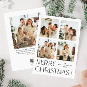 Cartes Pour Fêtes Annuelles Élégant salut minimaliste de Noël 5 Photo
