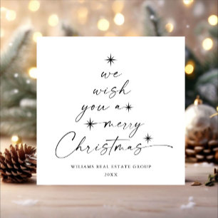 Cartes Pour Fêtes Annuelles Élégant salut minimaliste de Noël d'entreprise