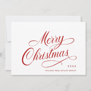 Cartes Pour Fêtes Annuelles Élégant salut minimaliste de Noël d'entreprise