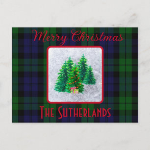 Cartes Pour Fêtes Annuelles Elégant sapin de Noël Black Watch Tartan Holiday