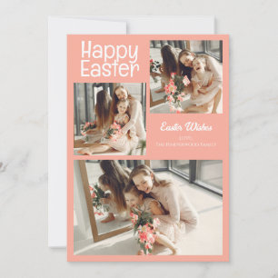 Cartes Pour Fêtes Annuelles Élégant script Joyeux Collage photo de la famille 