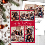 Cartes Pour Fêtes Annuelles Élégant Script Red 5 Photo Collage Noël<br><div class="desc">Simple Moderne Élégante Calligraphie Rouge 5 Photo Collage Joyeux Script de Noël Carte de vacances. VEUILLEZ NOTER QUE CES CARTES DE TAILLE 6, 5" X 8, 75" SONT PLUS GRANDES QUE LA MOYENNE, EN RAISON DE LA TAILLE PLUS GRANDE DE LA CARTE, IL EST PRESQUE CERTAIN QUE LES COÛTS POSTAGE...</div>