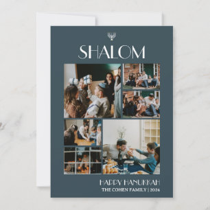Cartes Pour Fêtes Annuelles Elegant Shalom Hanoukka famille photo collage