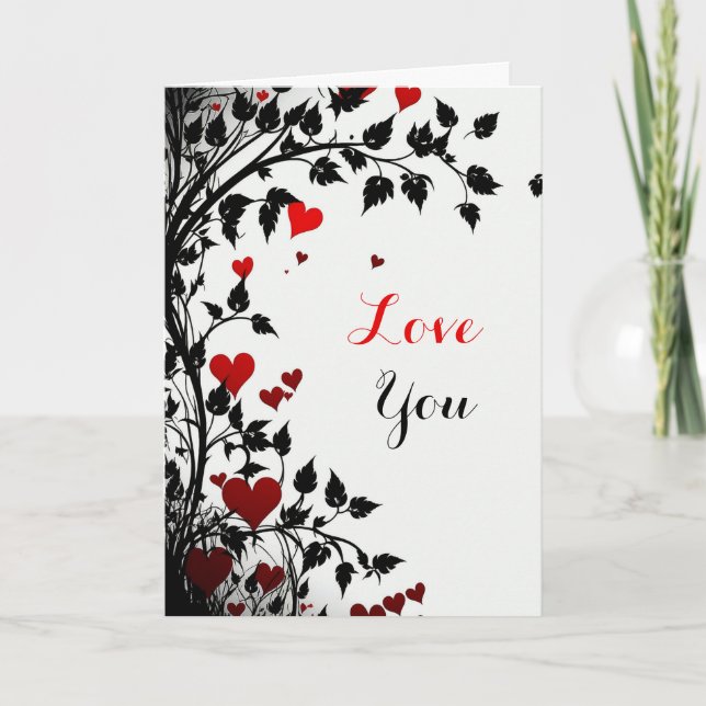 Cartes Pour Fêtes Annuelles Élégant Simple Amour Saint Valentin (Devant)