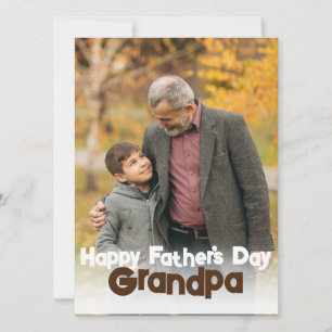 Cartes Pour Fêtes Annuelles Elégant Simple Happy Fête des pères, grand-père Ph
