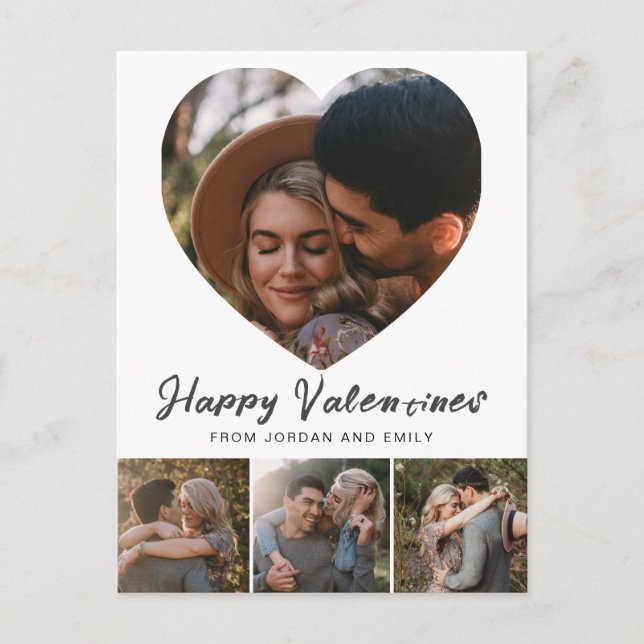 Cartes Pour Fêtes Annuelles Elegant Simple Modern Happy Valentine's Day Photo (Devant)
