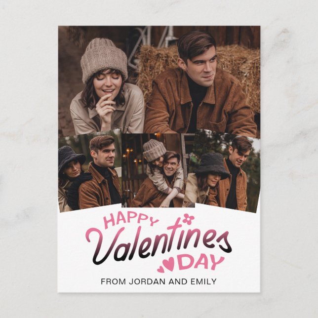 Cartes Pour Fêtes Annuelles Elegant Simple Modern Happy Valentine's Day Photo (Devant)