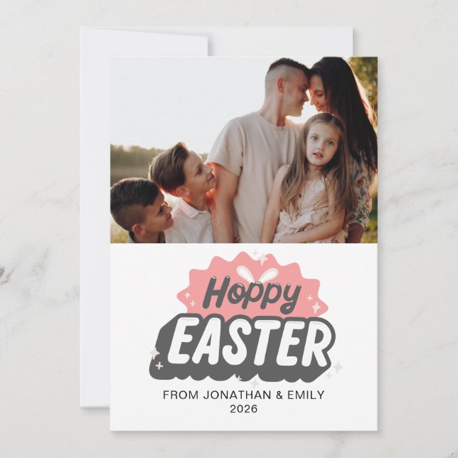 Cartes Pour Fêtes Annuelles Elegant Simple Modern Pattern Happy Easter Photo (Devant)