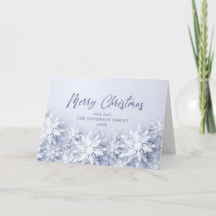 Cartes Pour Fêtes Annuelles Élégant Snowflakes 3D Salutation de Noël