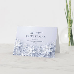 Cartes Pour Fêtes Annuelles Élégant Snowflakes 3D Salutation de Noël