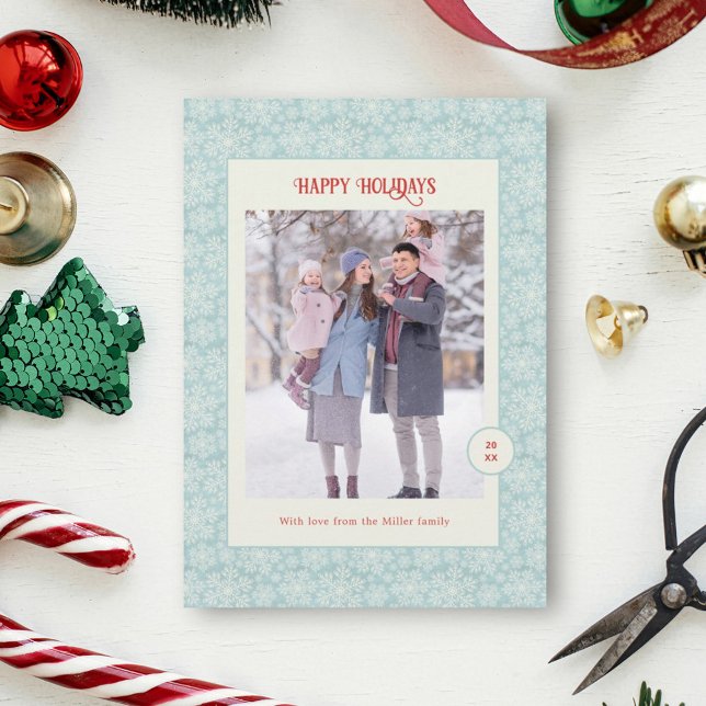 Cartes Pour Fêtes Annuelles Élégant Snowflakes hiver Joyeux vacances (Créateur téléchargé)