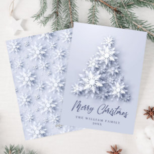 Cartes Pour Fêtes Annuelles Élégant Snowflakes Noël Arbre Salutation