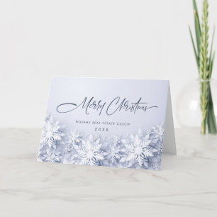 Cartes Pour Fêtes Annuelles Élégant Snowflakes Salutation de Noël d'entreprise