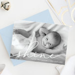 Cartes Pour Fêtes Annuelles Elégant souhait | Hanoukka Photo<br><div class="desc">Partagez vos salutations de vacances avec ces cartes photos Hanoukka chic avec votre photo préférée à fond saigné horizontal ou orienté paysage. "Shine" apparaît comme une superposition de texte blanc dans une élégante typographie manuscrite. Personnalisez avec vos noms et l'année en bas. Cartes inversées à bandes d'aquarelle bleu avec une...</div>