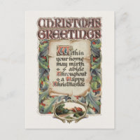 Élégant style Vintage Noël Salutations