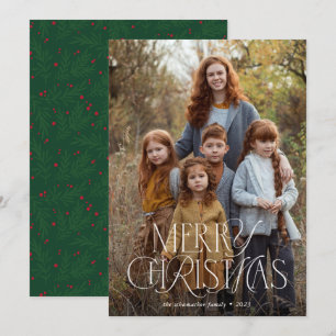 Cartes Pour Fêtes Annuelles Élégant type mixte pleine photo Joyeux Noël