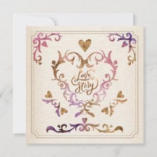 Cartes Pour Fêtes Annuelles  Elegant Vintage Heart Ornament Design
