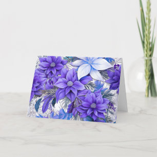 Cartes Pour Fêtes Annuelles Élégant Vintage Inspiré Purple Floral Noël