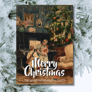 Cartes Pour Fêtes Annuelles Elégant Vintage Joyeux sapin de Noël Smirnov