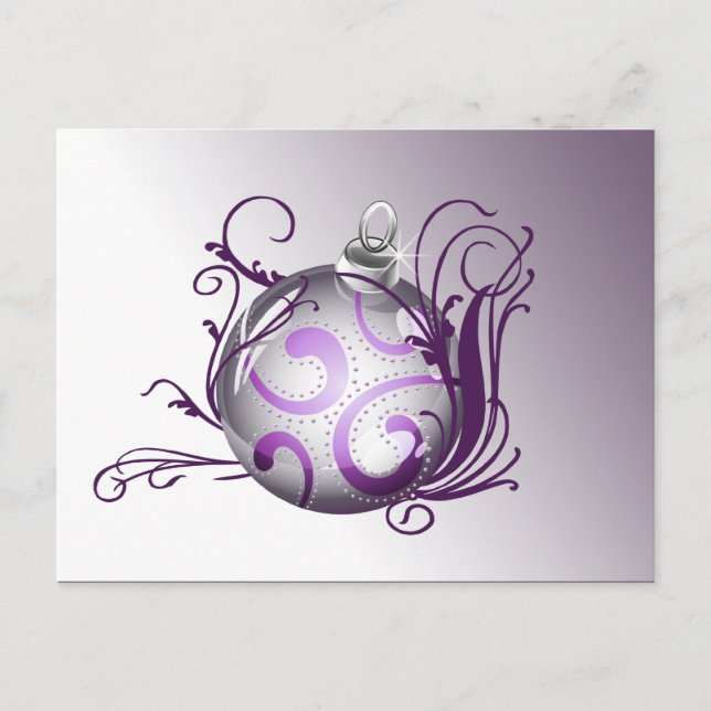 Cartes Pour Fêtes Annuelles élégant violet de Noël d'entreprise (Devant)