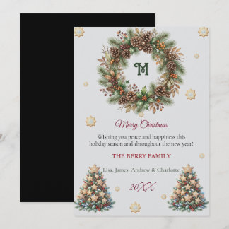 Cartes Pour Fêtes Annuelles Elegant Watercolor Christmas Family Card