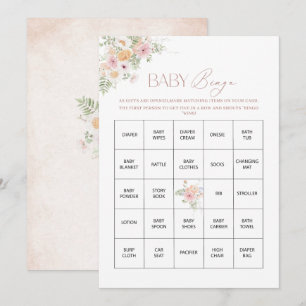 Cartes Pour Fêtes Annuelles Elégante aquarelle bébé en fleur Floral Baby Showe