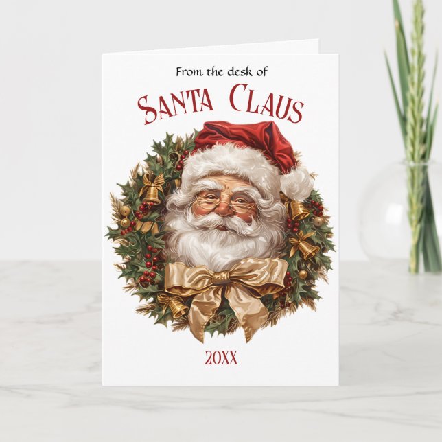 Cartes Pour Fêtes Annuelles Elégante aquarelle de Noël Botanique (Devant)