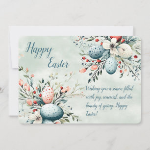 Cartes Pour Fêtes Annuelles Elégante aquarelle florale Pâques