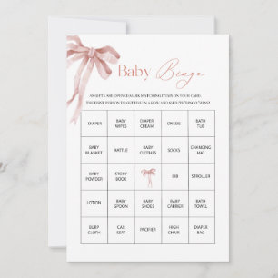 Cartes Pour Fêtes Annuelles Elégante aquarelle rose ruban Bow Girl Showe bébé