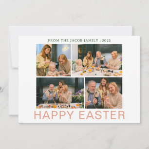 Cartes Pour Fêtes Annuelles élégante Bénédiction Moderne de Pâques famille Qua