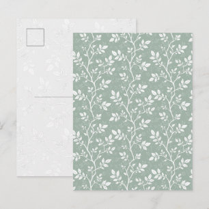 Cartes Pour Fêtes Annuelles Élégante branche botanique minimaliste de couleur