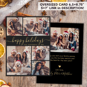 Cartes Pour Fêtes Annuelles Élégante calligraphie Collage Noël Joyeux