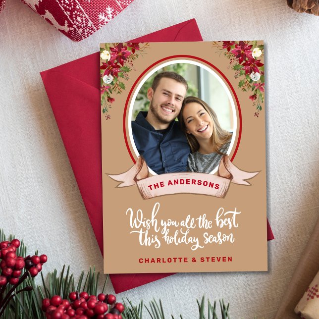 Cartes Pour Fêtes Annuelles Élégante calligraphie de Noël rustique (Créateur téléchargé)