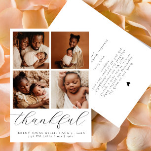 Cartes Pour Fêtes Annuelles Élégante Collage Multi Photo Moderne Bébé Reconnai