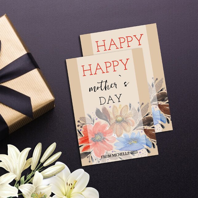 Cartes Pour Fêtes Annuelles Elégante couleur pastel en terre cuite (Créateur téléchargé)